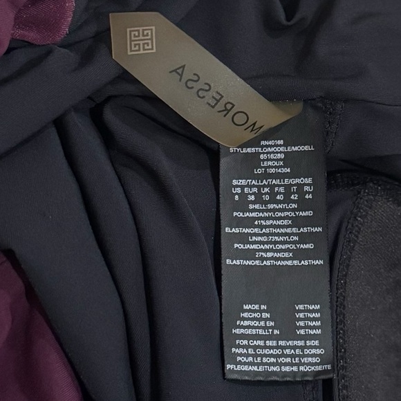 Amoressa Phantom Leroux One Piece Soft Cup Bra Swimsuit Resort Slimming Size 8 - Picture 7 of 9